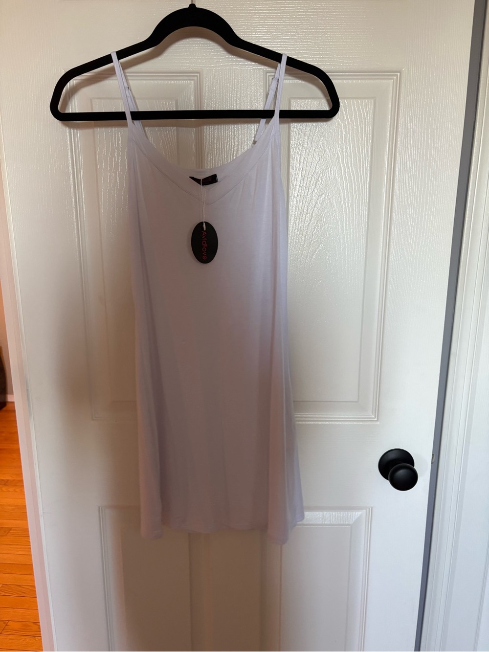 Lightweight White Slip Chemise with Adjustable Spaghetti Straps